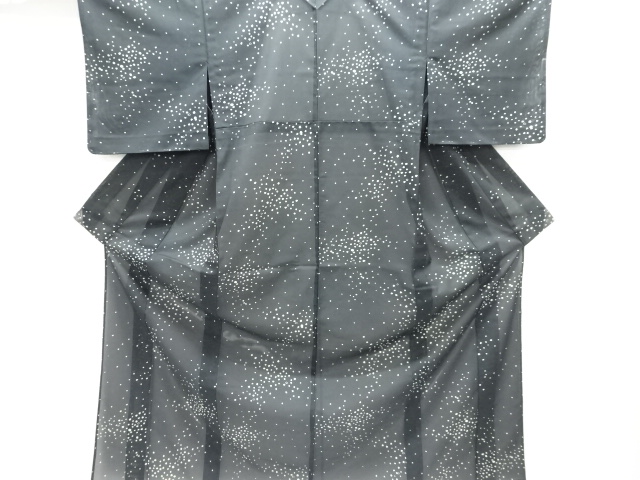 未使用品　駒絽霰模様小紋着物